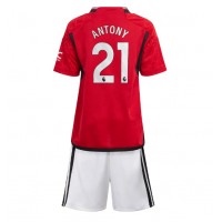 Manchester United Antony #21 Domaci Dres za djecu 2023-24 Kratak Rukav (+ Kratke hlače)